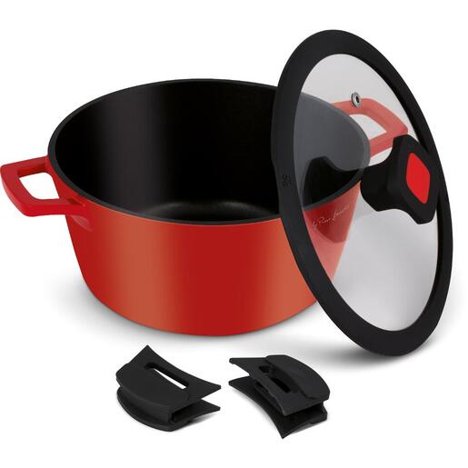 Lamart Alue šerpa sa poklopcem 6l / LT 1172 Crvena