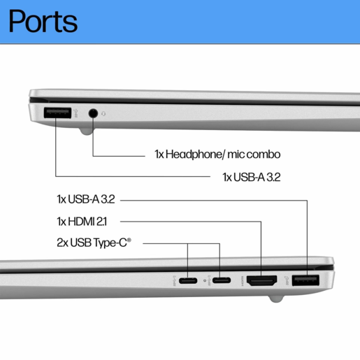 Laptop HP Pavilion 16-af0008nm, A70NZEA, 16 WUXGA IPS 300nits, Intel Core Ultra 5-125U, 16GB DDR5 RAM, 512GB SSD, Intel Arc Graphics, Backlit KB, FreeDOS