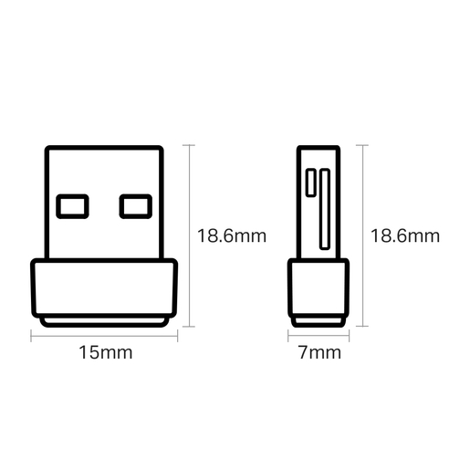 TP-Link AC600 Nano Wi-Fi USB Adapter,433Mbps at 5GHz + 200Mbps at 2.4GHz, USB 2.0, Nano Design