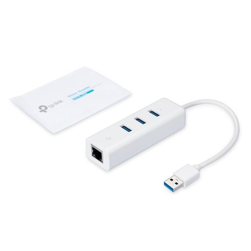 TP-LINK UE330 USB 3.0 3-Port Hub & Gigabit Ethernet Adapter 2 in 1 USB Adapter