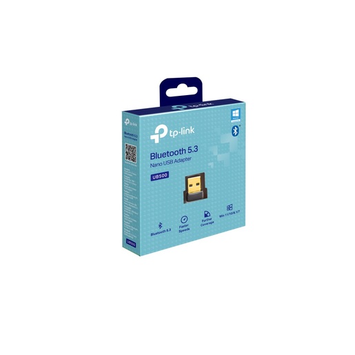 TP-Link UB500 Bluetooth 5.3 Nano USB Adapter, Nano size, USB 2.0, Plug and Play, Supports Windows 11/10/8.1/7