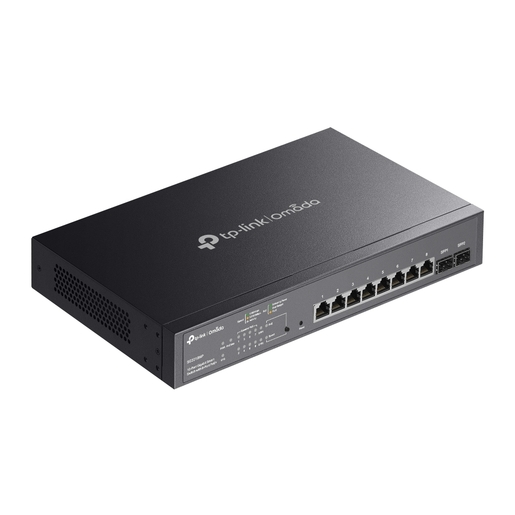 TP-Link SG2210MP Omada 10-Port Gigabit Smart Switch with 8-Port PoE+, 8× G PoE+ ports and 2× G SFP slots, 150 W total PoE budget