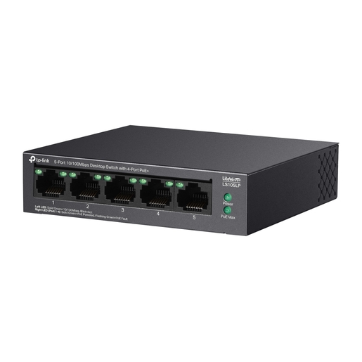 TP-Link LS105LP 5-Port 10/100 Mbps Desktop Switch with 4-Port PoE