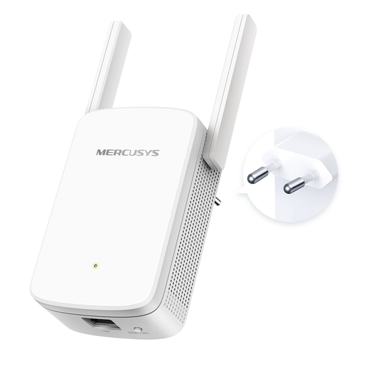 Mercusys ME30 AC1200 Wi-Fi Range Extender, 300 Mbps at 2.4 GHz + 867 Mbps at 5 GHz, 1 x 10/100 LAN, 2× Fixed External Antennas