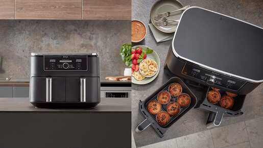 NINJA friteza AF400EU Foodi Max Dual Zone vrući zrak: 2470 W, kapacitet 9.5 L, 6 programa