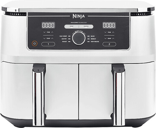 NINJA friteza AF400EUWH Foodi Max Dual Zone vrući zrak: 2470 W, kapacitet 9.5 L
