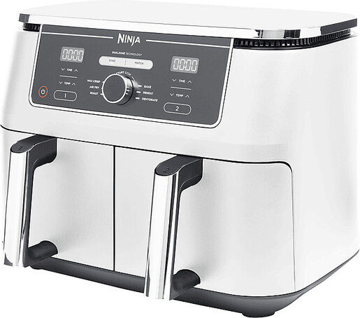 NINJA friteza AF400EUWH Foodi Max Dual Zone vrući zrak: 2470 W, kapacitet 9.5 L