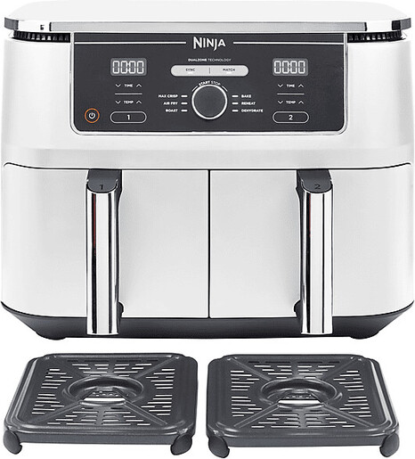 NINJA friteza AF400EUWH Foodi Max Dual Zone vrući zrak: 2470 W, kapacitet 9.5 L