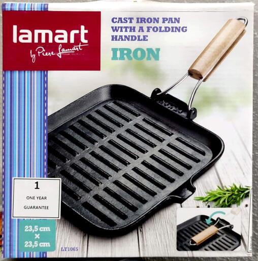 Lamart Iron grill tava gusana preklopna ručka 23 cm / LT1065
