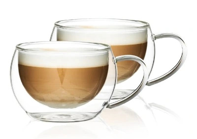 Lamart Vasso termo se 2 šoljice za kapućino 270ml (LT9012) – duplo staklo