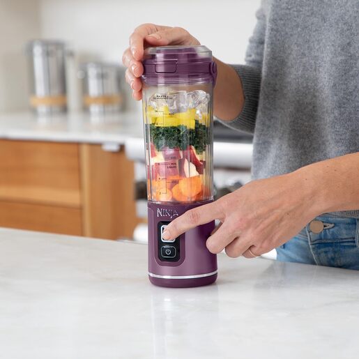 NINJA blender BC151EUPR Blast, ljubičasti: bežični, kapacitet 532 mL