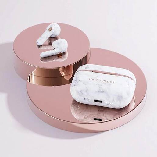 HAPPY PLUGS bežične slušalice in-ear Hope, White Marble