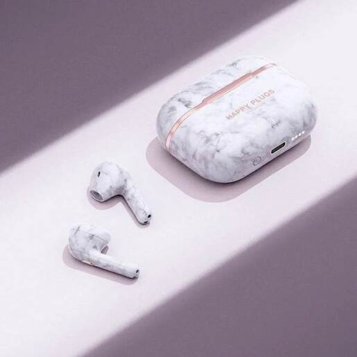 HAPPY PLUGS bežične slušalice in-ear Hope, White Marble
