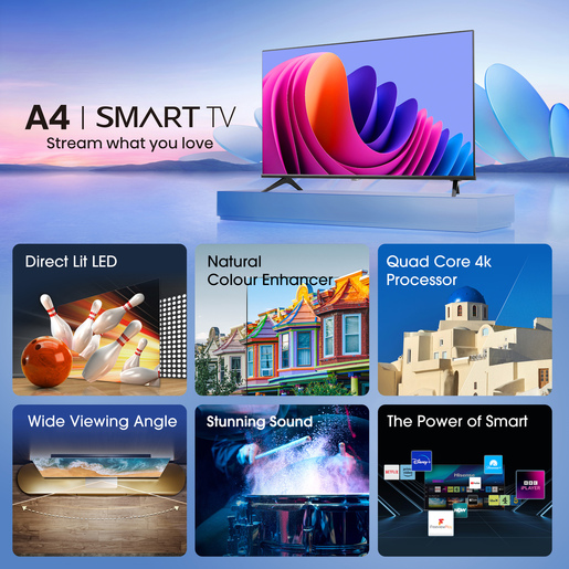 Hisense LED televizor 32A4N, HD, Smart TV, VIDAA Smart OS, DTS Virtual X, Dolby Audio **MODEL 2024**