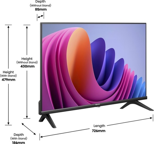 Hisense LED televizor 32A4N, HD, Smart TV, VIDAA Smart OS, DTS Virtual X, Dolby Audio **MODEL 2024**