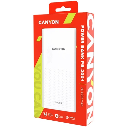 CANYON Power bank 20000 mAh, CNE-CPB2001W