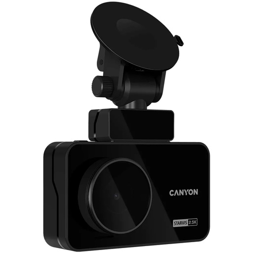 CANYON auto kamera DVR25GPS WQHD 2.5K 1440p, Wi-Fi, GPS, Black