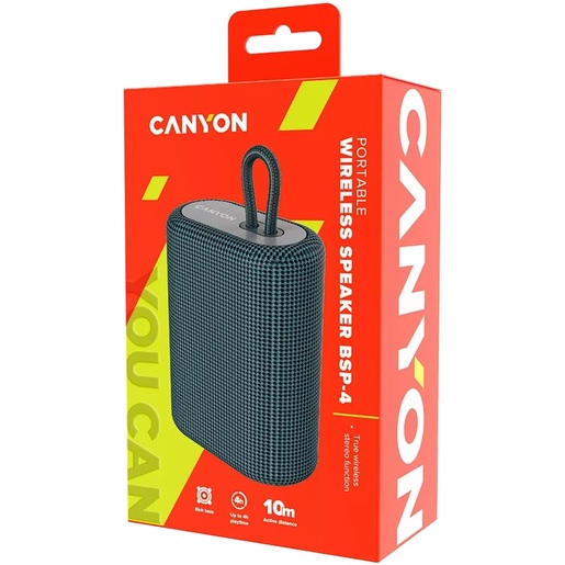 CANYON prijenosni bluetooth zvučnik BSP-4, Dark Grey