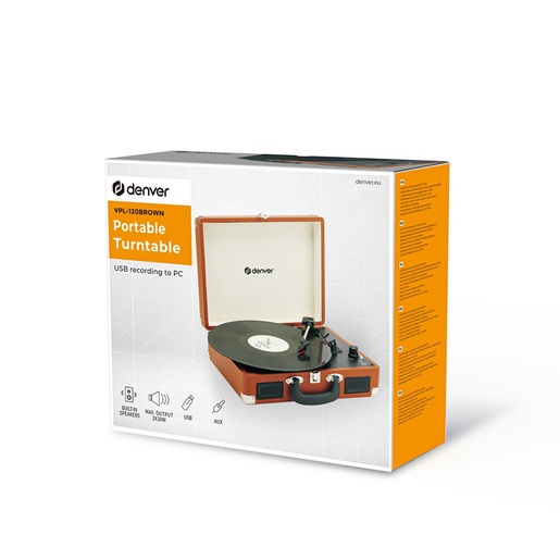 DENVER gramofon VPL-120BR, BROWN