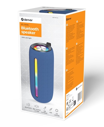 DENVER prijenosni bluetooth zvučnik BTL-360BU, BLUE