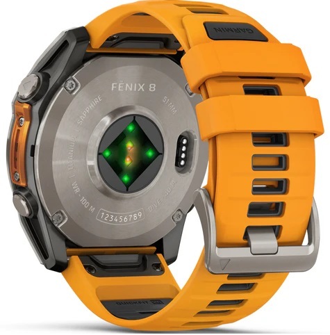 GARMIN Fenix 8 AMOLED Sapphire pametni sat, 51 mm, Spark Orange, Graphite remen
