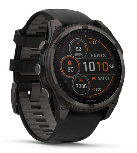 GARMIN Fenix 8 Solar Sapphire pametni sat, 51 mm, Carbon Gray, Pebble Gray remen