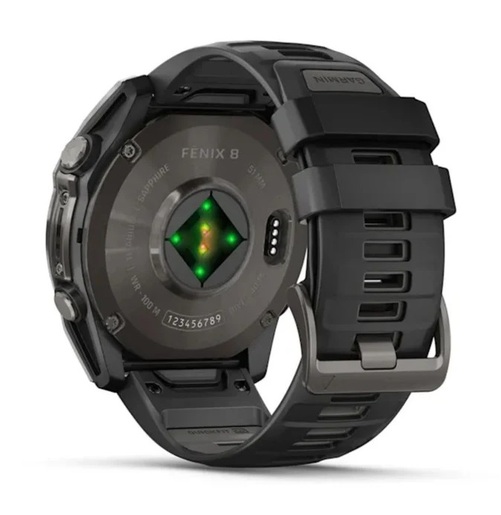 GARMIN Fenix 8 AMOLED Sapphire pametni sat, 51 mm, Carbon Gray, Pebble Gray remen