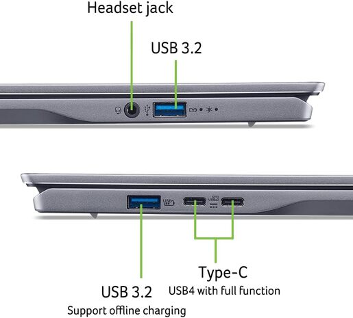 Acer laptop Swift Go SFG14-01-X8BW, 14,5 WUXGA IPS 120Hz, Qualcomm Snapdragon X Plus X1P-42-100, 16GB RAM, 1TB SSD, Qualcomm Adreno, Windows 11 Home