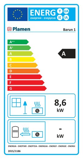 Plamen ugradni kamin bez oplate i ventilatora BARUN 1