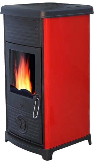 Plamen peć MAESTRAL N crvena