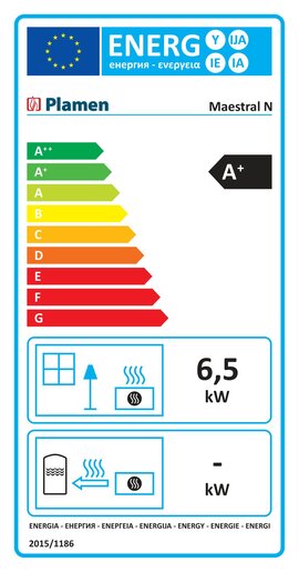 Plamen peć MAESTRAL N crvena