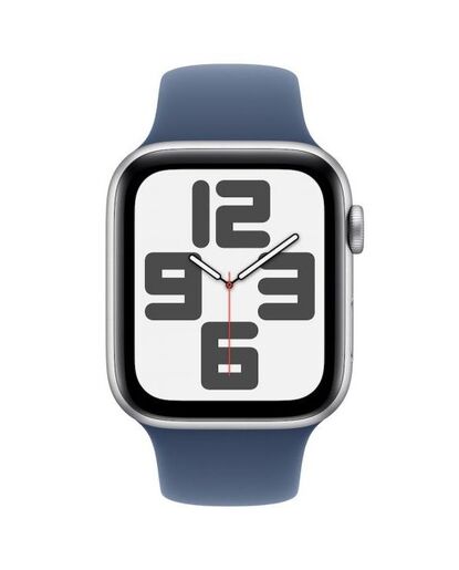 Apple Watch SE2 v3 GPS 44mm Silver Alu Case Denim Sport Band - M/L