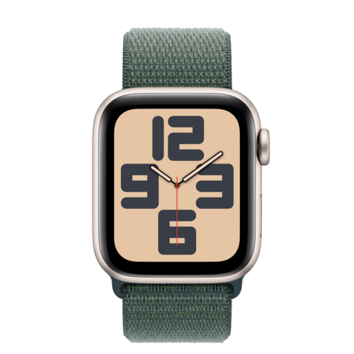 Apple Watch SE2 v3 GPS 44mm Starlight Alu Case Lake Green Sport Loop