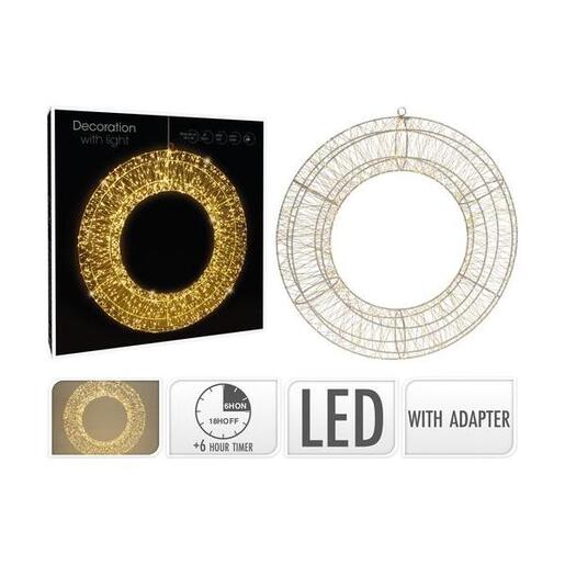 Koopman vijenac 70cm LED 2400, topla bijela