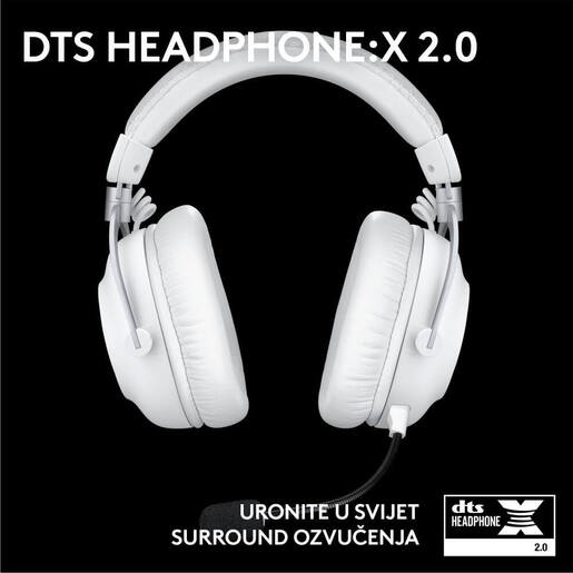 LOGITECH slušalice G PRO X2 LIGHTSPEED gaming bežične sa Blue Mic mikrofonom bijele