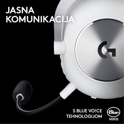 LOGITECH slušalice G PRO X2 LIGHTSPEED gaming bežične sa Blue Mic mikrofonom bijele