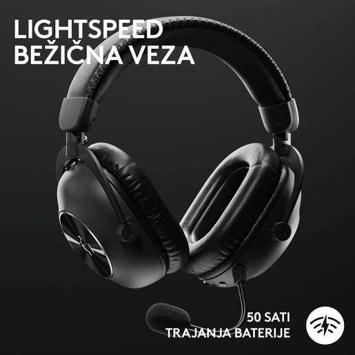 LOGITECH slušalice G PRO X2 LIGHTSPEED gaming bežične sa Blue Mic mikrofonom crne