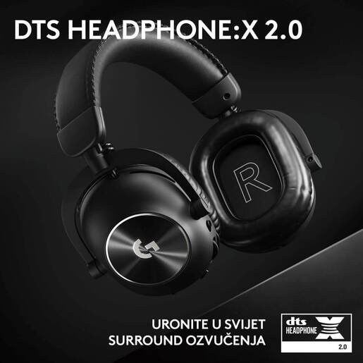 LOGITECH slušalice G PRO X2 LIGHTSPEED gaming bežične sa Blue Mic mikrofonom crne