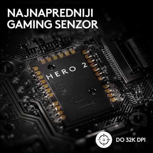 Logitech miš G PRO X SUPERLIGHT 2 LIGHTSPEED gaming crni bežični