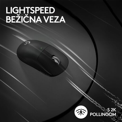 Logitech miš G PRO X SUPERLIGHT 2 LIGHTSPEED gaming crni bežični