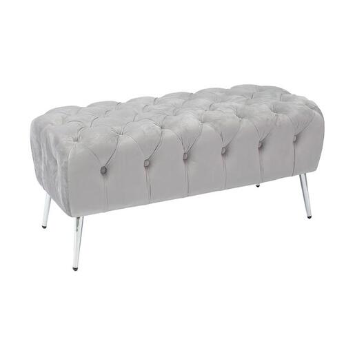 Star tabure klupa 100x42x45cm velur sivi 74396