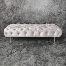 Star tabure klupa 100x42x45cm velur sivi 74396