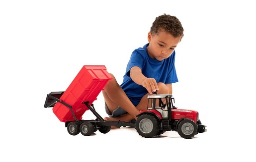 Bruder Massey Ferguson traktor s prikolicom 2045