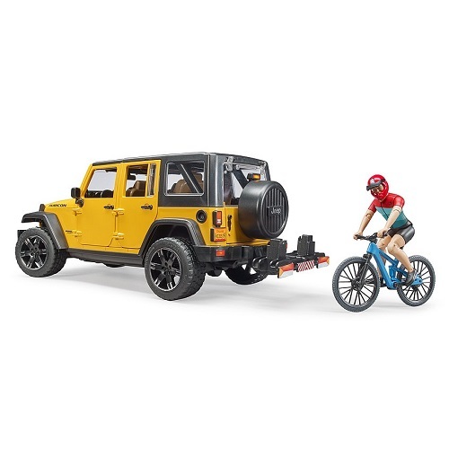 Bruder džip s biciklistom i brdskim biciklom 2543