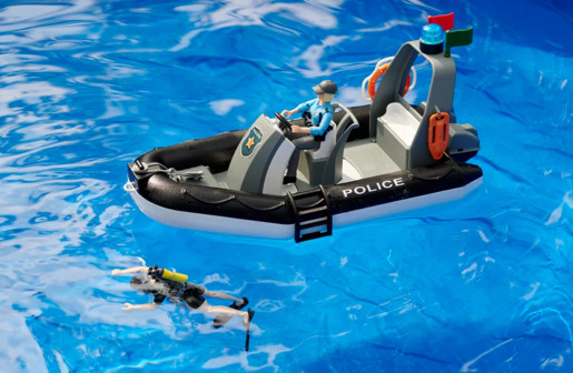 Bruder RAM policijsko auto i brod 2507