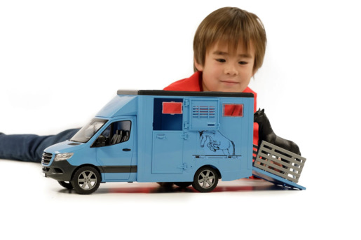 Bruder MB Sprinter transporter za životinje s konjem 2674