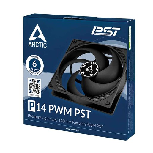 Arctic Fan P14 PWM PST pressure-optimised, 140mm fan with PWM PST