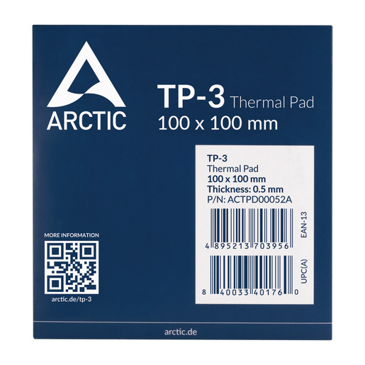 Arctic Thermal Pad TP-3 0.5mm 100x100mm, idealan za RAM, chipsets, i IC