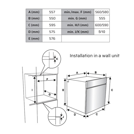 VOX pećnica EBM 2110 B