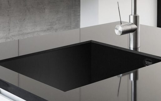 Elleci sudoper Quadra 105 / Black K86 / keratek - crni